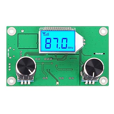 Digital FM Receiver Module, Icstation Radio Receiver Module Digital Stereo Board LCD Display DSP PLL 76.0MHz-108.0MHz Green