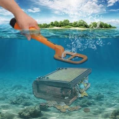 Underwater Metal Detector Submersive IP68 Fully Waterproof Metal Detector for Adults Under Water 100FT, Can detect All Metals with Large Coil, Accurate and Precise