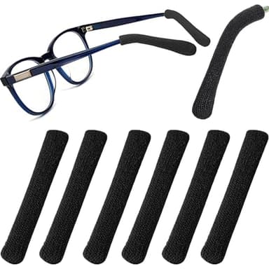 Soft Knitting Cotton Fabric Glasses Ear Cushion, Upgrade Anti-Slip Elastic Comfort Eyeglass Ear Cushions Grips, Eyeglasses Temple Tips Sleeve Retainer for Glasses Sunglasses Eyewear Accessories