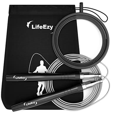 New 2026 Version Jump Rope, High Speed Weighted Jump Rope - Premium Quality Tangle-Free - Self-Locking Screw-Free Design - Jump Ropes for Fitness - Skipping Rope for Workout Fitness, Crossfit & Home Exercises (Black)