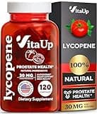 VitaUp Lycopene Supplements for Men 30 mg - USA Made - Prostate Supplements for Men - Lycopene Supplement for Prostate, Heart & Immune Support - 120 Count