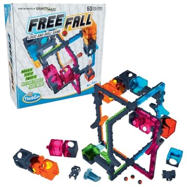 ThinkFun Freefall - Logic-Based Marble Maze Game | Skill Enhancing | Fun for Kids, Teens, Adults | Mind-Stimulating Puzzles | Single or Multiplayer