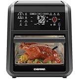 CHEFMAN ExacTemp™ 12 Quart 5-in-1 Air Fryer with Integrated Smart Cooking Thermometer, 28 Touchscreen Presets, Rotisserie, Dehydrator, Bake, XL Convection Oven with Auto Shutoff, Black