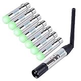DMX Wireless, CHINLY 8pcs 2.4G DMX 512 1 Male Transmitter & 7 Female Receivers Short version for Stage PAR Party Light