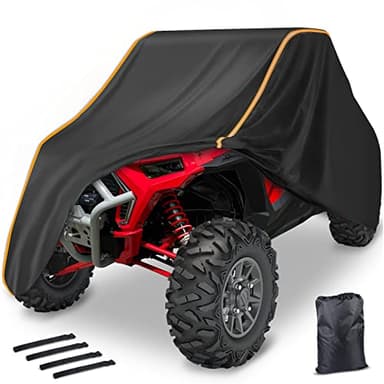 StarknightMT RZR UTV Cover 2-3 Seater - Waterproof 420D Heavy Duty Outdoor Storage Cover Compatible with Polaris RZR Ranger Commander Defender YXZ 1000R Rhino Pioneer Maverick Sport ZFORCE General