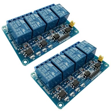 SuziePi 2PCS DC 5V 4 Channel Relay Module Compatible with Arduino R3 MEGA Raspberry Pi with Optocoupler High/Low Level Trigger Expansion Board