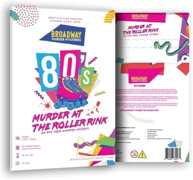Murder at The Roller Rink: an 80s Teen Murder Mystery Game | 1980s Themed Murder Mystery Games for Adults & Teens | Flexible 4-20+ Players | Physical Game Kit