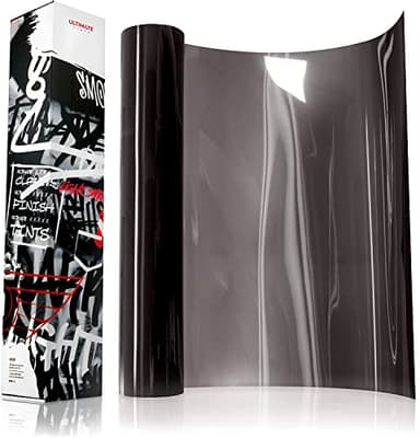 VViViD+ Ultimate Headlight Taillight Tint Vinyl Wrap (12" x 7ft, Light Smoke)