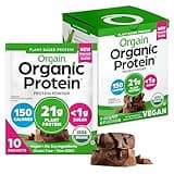 Orgain Organic Vegan Protein Powder, Creamy Chocolate Fudge - 21g Plant Protein, 6g Prebiotic Fiber, Low Carb, No Lactose Ingredients, No Added Sugar, Non-GMO, For Shakes & Smoothies, 10 Travel Packs