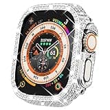 Surace 49mm Case Compatible with Apple Watch Ultra Case, Bling Case with Over 400 Crystal Diamonds Protective Cover Bumper Compatible for Apple Watch Ultra (49mm, Silver)
