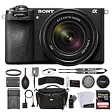 Sony a6700 Mirrorless Camera with 18-135mm Lens Bundle with UV Filter + 64GB Memory Card + Photo Starter Kit + Battery Charger + Camera Case (6 Items)