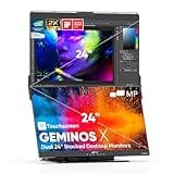MP Mobile Pixels Geminos X (2 x 24 inch) Dual Stacked Touchscreen, All-Inclusive Workstation, 65W USB-C Charging 2K Computer Monitor, 1080P Webcam&Speakers, USB-A/USB-C/HDMI, Ergo Design (2 Monitors)