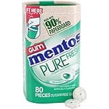 Mentos Pure Fresh Spearmint Sugar Free Chewing Gum With Xylitol Sweetener, Paperboard Bottle, 80 Pieces