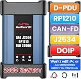 Autel MaxiFlash VCI Kit, 2025 Bluetooth Vehicle Communication Interface J2534, ECU Programming, DoIP/CAN FD/ J2534/ D-PDU 4 Channels, Work with MaxiSYS MS909 MS909EV MS909CV MaxiCOM Ultra Lite