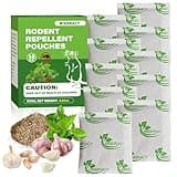 Rodent Repellent Pouches, 10Pcs Peppermint Oil to Repel Mice and Rats, Mouse Repelling Packs, Natural Rat Deterrent, Indoor & Outdoor Use, Use at Home, RVs, Cars, Family & Pet Safe