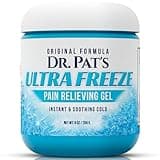 Ultra Freeze Dr Pat's Pain Relief Cream (9oz) - Muscle Rub Gel for Arthritis, Neuropathy, Foot & Joint - Cooling Sports Massage for Back, Shoulder & Knee - Menthol Analgesic for Neck & Body