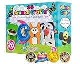 Craftikit® 20 Award-Winning Animal Toddler Arts and Crafts for Kids Ages 3-10 Years, All-Inclusive Animal Craft Kits, Fun Toddler Craft Box for Girls, Boys in Preschool