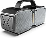 BUGANI Bluetooth Speaker, Shock Portable Bluetooth Speaker, Bluetooth 5.3, Waterproof, Wireless Speakers, 60W Super Power, Outdoor Speaker, Black (New Model)