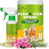 Natural Flea and Tick Home Spray for Dogs, Cats & Ferret - Mosquito, Bug Repellent & Carpet Flea Killer - Pet Pest Control & House Flea Treatment Indoor - Organic Prevention for Safe