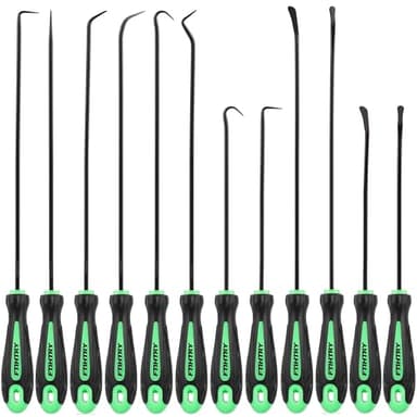 FTIHTRY 12-Piece Pick and Hook Tools Set, Pick Tool Set Car Auto Oil Seal/O-Ring Seal Gasket Pick Hooks Puller Remove, Long and Mini Pick Tool Set
