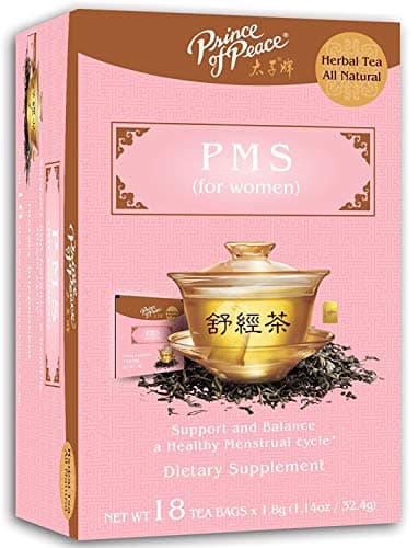 Prince of Peace PMS Tea, 18 Tea Bags Herbal Tea for Menstrual Cycles Relief from PMS Bloating & Cramping Hormone Balance for Women Prince of Peace PMS Tea (18 Count (Pack of 1))