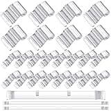 24 Pcs Dance Bra Straps and Back Clear Bra Straps Invisible Adjustable Bra Straps Backless Bra Straps for Ballet (10 mm, 30 mm)