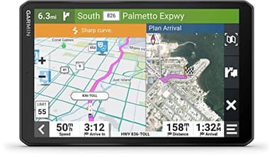 Garmin RV 895, Large, Easy-to-Read 8” GPS RV Navigator, Custom Routing, High-Resolution Birdseye Satellite Imagery, Directory of Parks and Services, Landscape or Portrait View Display
