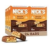 Nick's Swedish-Style Snack Bar, Keto Protein Bar, 24 count, 15g Protein, Low Carb, Low Sugar, Meal Replacement Bar, Keto-Friendly Snack, Chocolate Peanut
