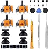 Ikpek 4 Pack Hall-Effect Joysticks Replacement for DualSense PS5 Controller, 3D Analog Sensor Wheel Thumb Sticks Joystick Rocker Module Replacement for PlayStation 5 Controller