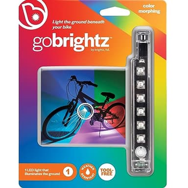 Brightz GoBrightz LED Bike Frame Light, Color Changing - Cool Underglow Bike Lights for Riding at Night Bicycle Scooter Stroller Stocking Stuffers for Boys Girls Teens Ages 6 7 8 9 10
