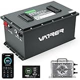 VATRER POWER 72V (70.4V) 105Ah Lithium Golf Cart Battery, Built-in 200A BMS, with Touch Monitor & Mobile APP, 4000+ Cycles LiFePO4 Battery, Max 14.08kW Power Output, Perfect for Golf Carts