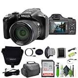 MINOLTA MN67Z 20 MP / 1080P FHD Bridge Digital Camera w/67x Optical Zoom (Black) Bundle with 32GB Memory Card + Camara Bag + Cleaning Kit + Vlogging Tripod + Accessories