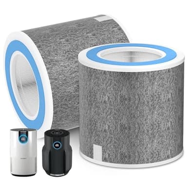 Borgodf 2 Pack HP102 Replacement Filter Compatible with Shark Air Purifier HP100 HP105 HP152 and 3-in-1 Models HC450 HC451 HC452 HC455, Part No. HE1FKPET, HE1FKBAS