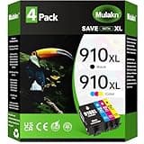 910XL for HP 910 910XL Ink Cartridges for HP OfficeJet Pro 8010 8020 8015e 8020e 8022e 8025e 8025 8028e 8035 8035e 8022 8022e Printer Combo Pack (Black, Cyan, Magenta, Yellow)