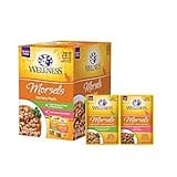 Wellness Healthy Indulgence Morsels Grain-Free Wet Cat Food, Made with Natural Ingredients,Proteins, Complete and Balanced Meal, 3 oz Pouches (Morsels Variety 8 Pack)