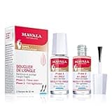 Mavala Nail Shield, 2 Count, Phase 1 & 2, Clear Nail Polish Top Coat, Nail Strengthener, Nail Growth & Nail Hardener Treatment, Nail Care and Repair for Brittle or Split Nails