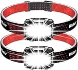 Blukar Headlamp Flashlight, 2-Pack 2000L Super Bright LED Rechargeable Headlight - Spotlight&Floodlight Combination,Sensor Control, 8 Modes,IPX5 Waterproof, 20+Hrs Runtime for Camping, Running, Hiking