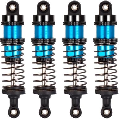 RcThjia Oiled 4Pcs 66mm Aluminum Oil Shock Set for 1/12 1/14 1/16 RC Cars - Front/Rear Upgrade Compatible with WLtoys 144001, 124019, MJX 16208, HBX