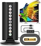 2025 TV Antenna for Smart TV, 1400+ Miles Range Strongest Digital HD TV Antenna Indoor Ourdoor with Amplifier Signal Booster, Waterproof Design, 4K 1080p Support 360° for All Old TV 32.8FT Cable