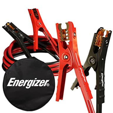 Energizer Heavy Duty Jumper Cables for Car Battery, Automotive Booster Cables for Jump Starting Dead or Weak Batteries with Carrying Bag Included (20-Feet (2-Gauge))