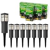 Malibu Low Voltage Landscape Lights Outdoor Pathway Lighting 8 Pack LED Path Lights 12V Landscape Light Mission Collection Bollard Decoration for Outdoor Outside Garden Driveway 8419-4321-08