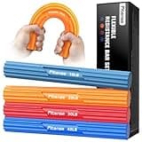 Fitense Flex Therapy Bar (4 Pack), Tennis Elbow Therapy Bar, Flexbar for Physical Therapy & Resistance Bar for Golfers Elbow,Tendinitis,Wrist,Forearms Pain, Improve Grip Strength and Relieve Pain