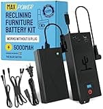 The Blue Cactus Big Battery Pack for Reclining Furniture with LED Screen and Low Charge Alerts – Wireless 5000mAh Couch Battery Pack Rechargeable for Power Recliner Power Supply