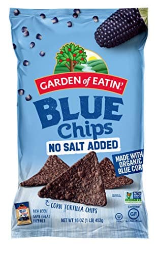 Garden of Eatin' Blue Corn, No Salt Added, Tortilla Chips, 16 Ounce