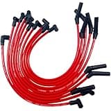 LLANNDER 10pcs 10mm High Performance Spark Plug Wire Set Ignition Wires Compatible with Ford F-150 F150 Mustang 5.0L 5.8L, SBF 302 Small Block with HEI Distributor Caps