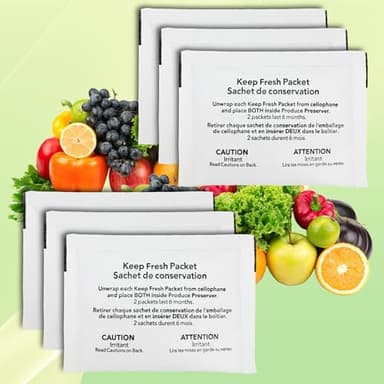 6 Packets W10346771A Refrigerator Produce Preserver Refills; Produce Saver Replacement for 2117689, AH3503014, AH3503014, EA3503014, PS3503014, P1KC6R1