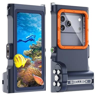 Beasyjoy Waterproof Phone Case, Underwater Snorkeling Diving Case for iPhone 16/15/14/13/12 Pro Max Samsung Galaxy S25/S24/S23 Ultra, Professional Scuba Dive Housing for Underwater Photo & Video, Blue