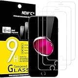NEW'C 3 Pack Designed for iPhone 8,iPhone 7 (4.7") Screen Protector Tempered Glass, Bubble Free, Ultra Resistant
