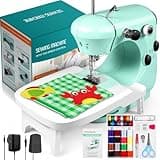 Sewing Machine, Mini Sewing Machines for Beginner with Eco-Friendly Material, Dual Speed Portable Sewing Machine with Extension Table, Light - Easy to Use, Best Gift for Kids and Women, Space Saver