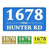 YIPTOUR Custom Reflective House Address Sign for Outside, 12"x8" Personalized Metal Address Plaque Outdoor, Waterproof .040 Aluminum, Used for Mailbox, Driveway, Home(Full color style)